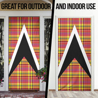 Saint Lucia Creole Day Door Cover Madras Pattern Flag Style
