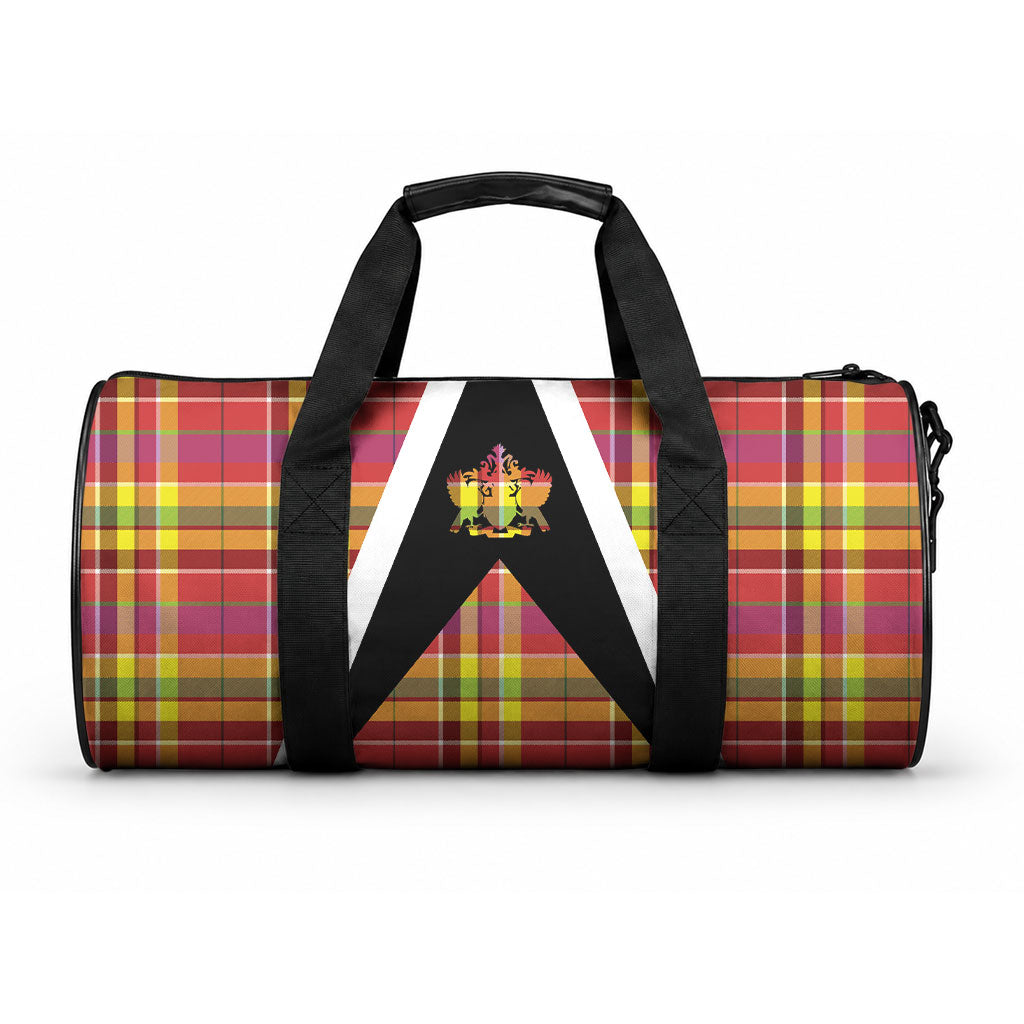 Saint Lucia Creole Day Duffle Bag Madras Pattern Flag Style