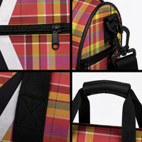 Saint Lucia Creole Day Duffle Bag Madras Pattern Flag Style