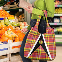 Saint Lucia Creole Day Grocery Bag Madras Pattern Flag Style