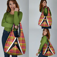 Saint Lucia Creole Day Grocery Bag Madras Pattern Flag Style