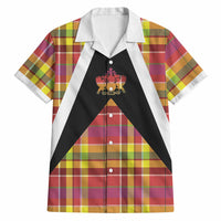 Saint Lucia Creole Day Hawaiian Shirt Madras Pattern Flag Style