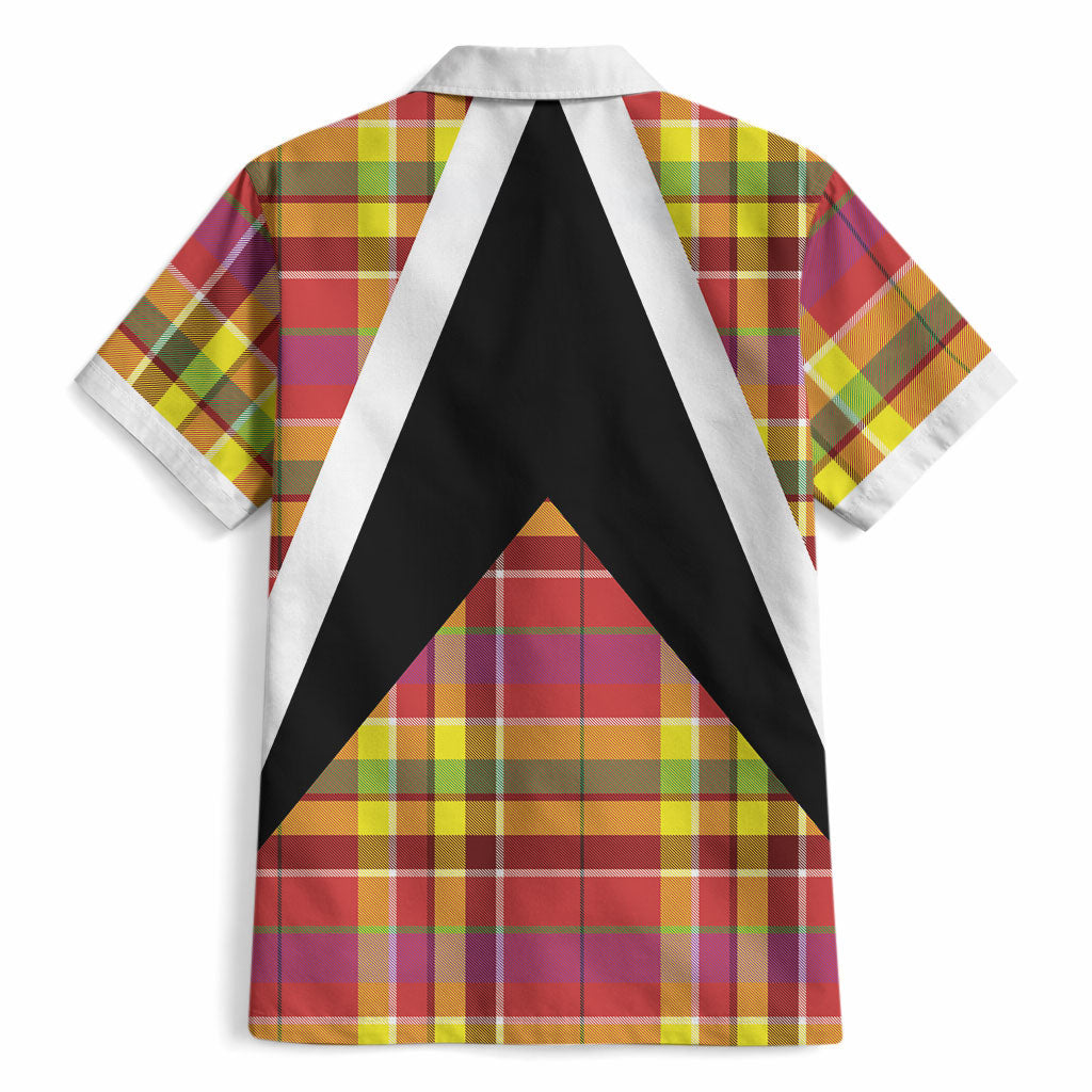 Saint Lucia Creole Day Hawaiian Shirt Madras Pattern Flag Style