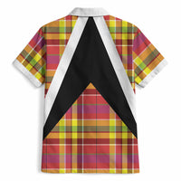 Saint Lucia Creole Day Hawaiian Shirt Madras Pattern Flag Style