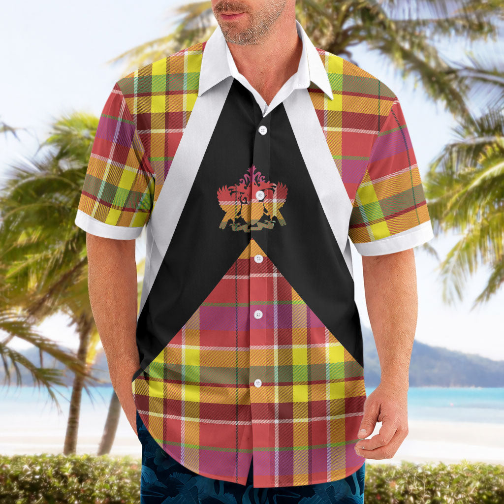 Saint Lucia Creole Day Hawaiian Shirt Madras Pattern Flag Style