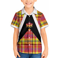 Saint Lucia Creole Day Hawaiian Shirt Madras Pattern Flag Style