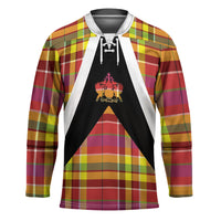 Saint Lucia Creole Day Hockey Jersey Madras Pattern Flag Style