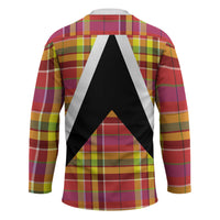 Saint Lucia Creole Day Hockey Jersey Madras Pattern Flag Style