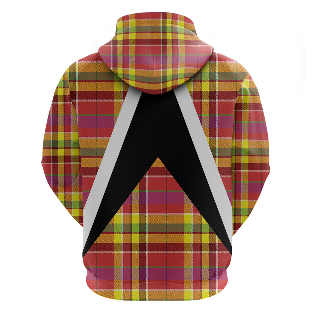 Saint Lucia Creole Day Hoodie Madras Pattern Flag Style