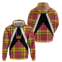 Saint Lucia Creole Day Hoodie Madras Pattern Flag Style