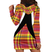 Saint Lucia Creole Day Hoodie Dress Madras Pattern Flag Style