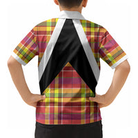 Saint Lucia Creole Day Kid Hawaiian Shirt Madras Pattern Flag Style
