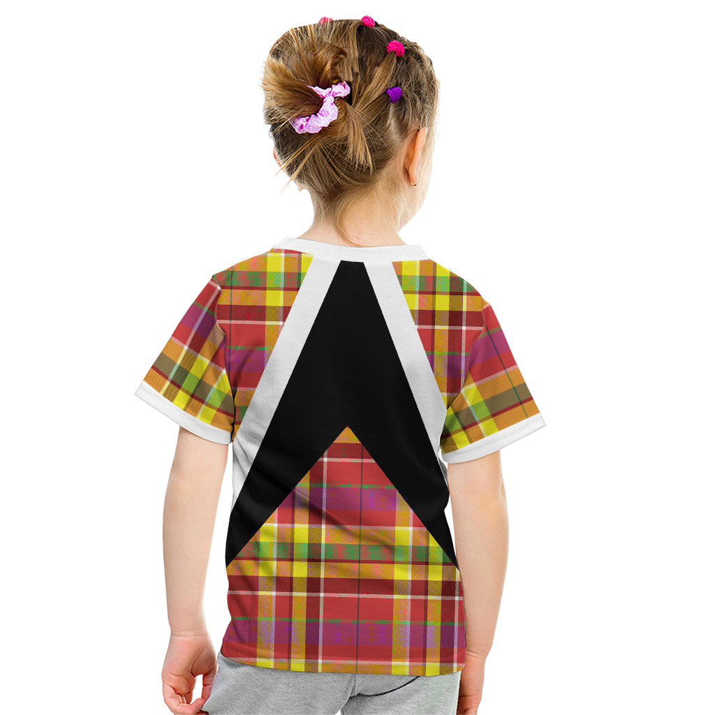 Saint Lucia Creole Day Kid T Shirt Madras Pattern Flag Style