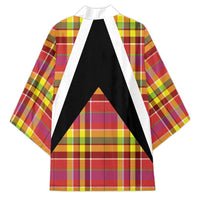 Saint Lucia Creole Day Kimono Madras Pattern Flag Style
