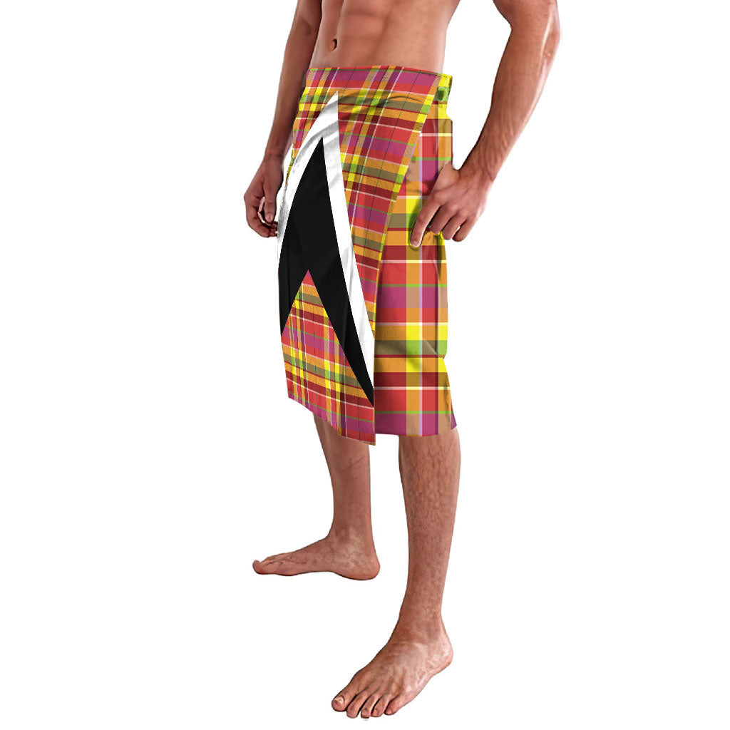 Saint Lucia Creole Day Lavalava Madras Pattern Flag Style