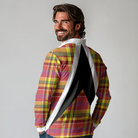 Saint Lucia Creole Day Long Sleeve Polo Shirt Madras Pattern Flag Style