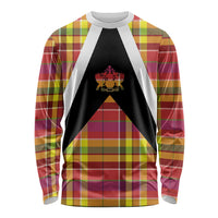 Saint Lucia Creole Day Long Sleeve Shirt Madras Pattern Flag Style