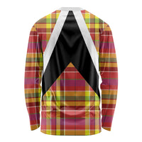 Saint Lucia Creole Day Long Sleeve Shirt Madras Pattern Flag Style