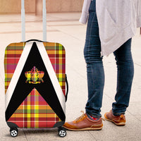 Saint Lucia Creole Day Luggage Cover Madras Pattern Flag Style