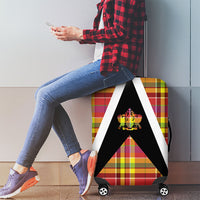 Saint Lucia Creole Day Luggage Cover Madras Pattern Flag Style
