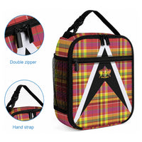 Saint Lucia Creole Day Lunch Bag Madras Pattern Flag Style