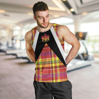 Saint Lucia Creole Day Men Tank Top Madras Pattern Flag Style