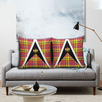 Saint Lucia Creole Day Pillow Cover Madras Pattern Flag Style