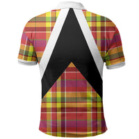Saint Lucia Creole Day Polo Shirt Madras Pattern Flag Style