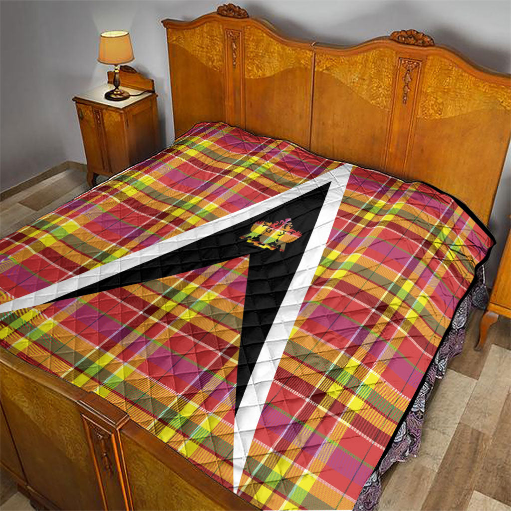 Saint Lucia Creole Day Quilt Madras Pattern Flag Style