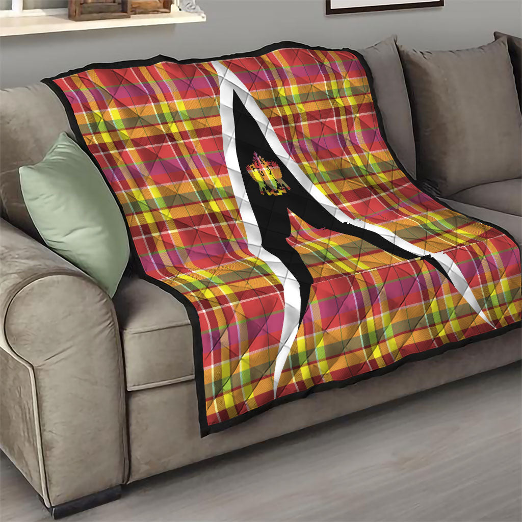 Saint Lucia Creole Day Quilt Madras Pattern Flag Style