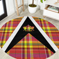 Saint Lucia Creole Day Round Carpet Madras Pattern Flag Style