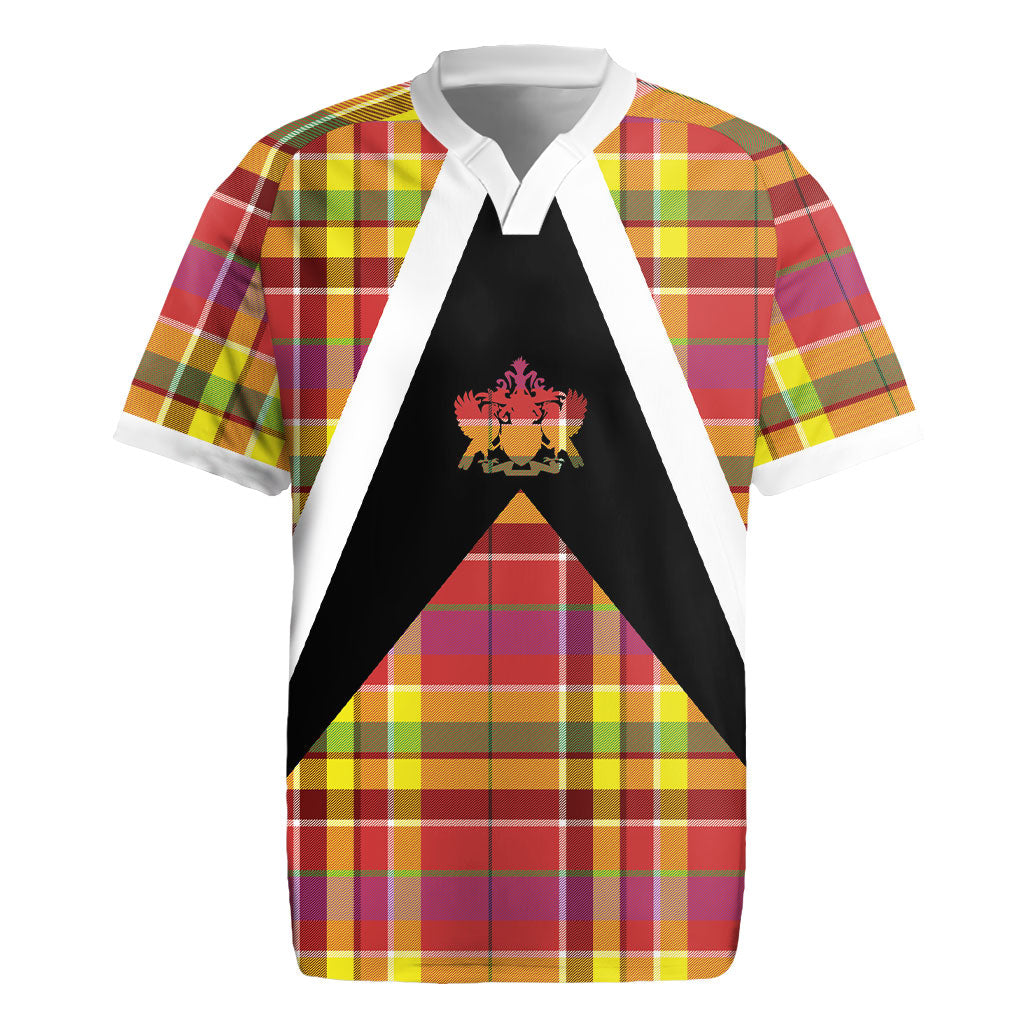 Saint Lucia Creole Day Rugby Jersey Madras Pattern Flag Style