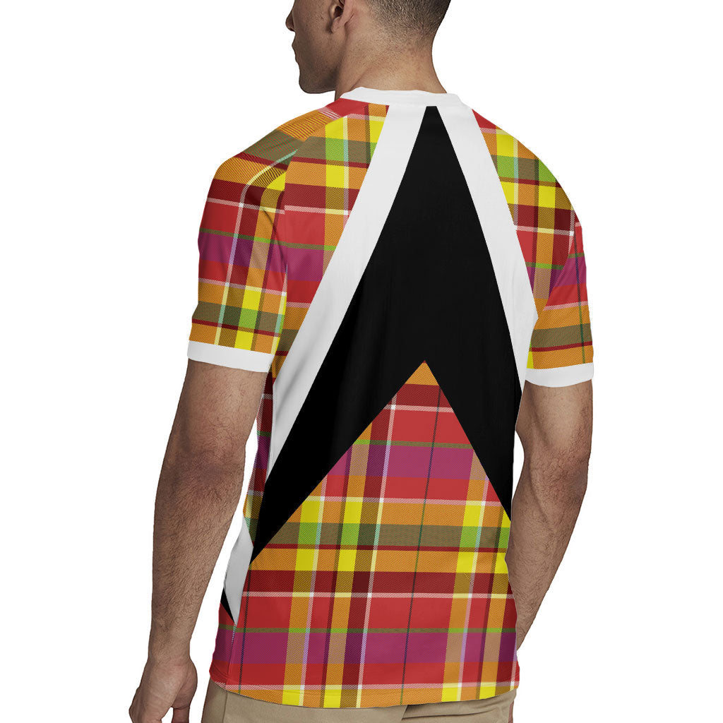 Saint Lucia Creole Day Rugby Jersey Madras Pattern Flag Style