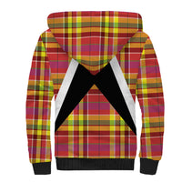Saint Lucia Creole Day Sherpa Hoodie Madras Pattern Flag Style