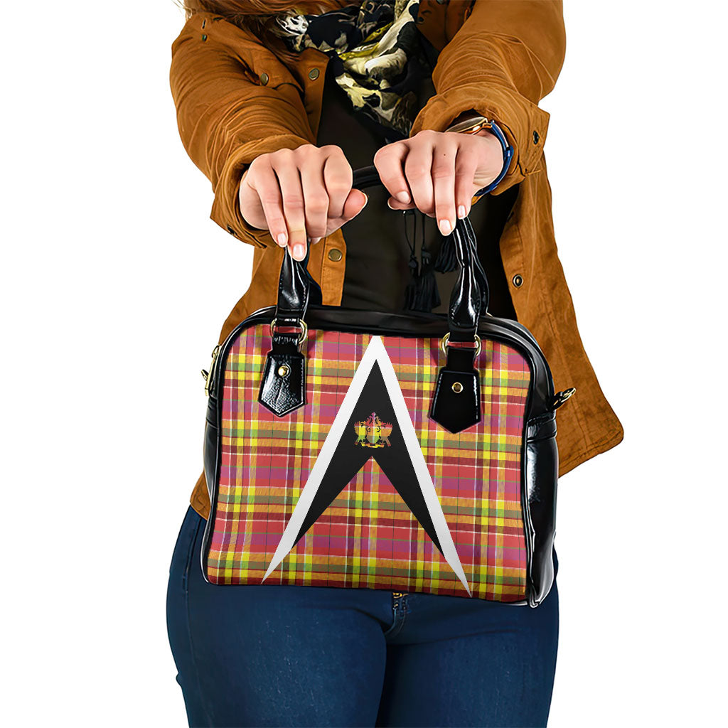 Saint Lucia Creole Day Shoulder Handbag Madras Pattern Flag Style