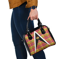 Saint Lucia Creole Day Shoulder Handbag Madras Pattern Flag Style