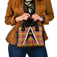 Saint Lucia Creole Day Shoulder Handbag Madras Pattern Flag Style