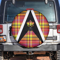 Saint Lucia Creole Day Spare Tire Cover Madras Pattern Flag Style