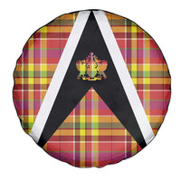 Saint Lucia Creole Day Spare Tire Cover Madras Pattern Flag Style