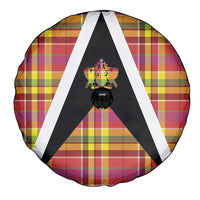 Saint Lucia Creole Day Spare Tire Cover Madras Pattern Flag Style