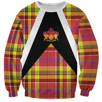 Saint Lucia Creole Day Sweatshirt Madras Pattern Flag Style