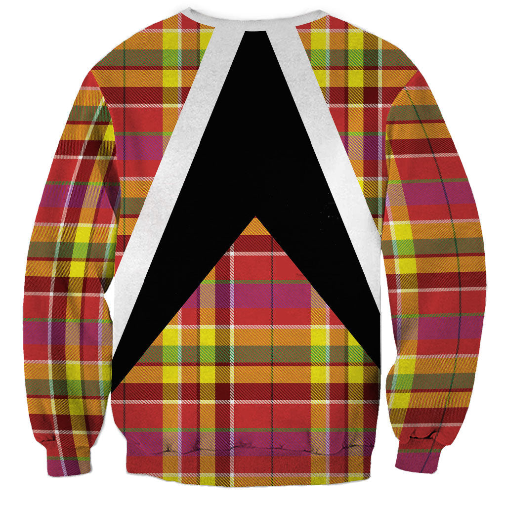 Saint Lucia Creole Day Sweatshirt Madras Pattern Flag Style