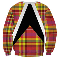 Saint Lucia Creole Day Sweatshirt Madras Pattern Flag Style