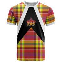 Saint Lucia Creole Day T Shirt Madras Pattern Flag Style
