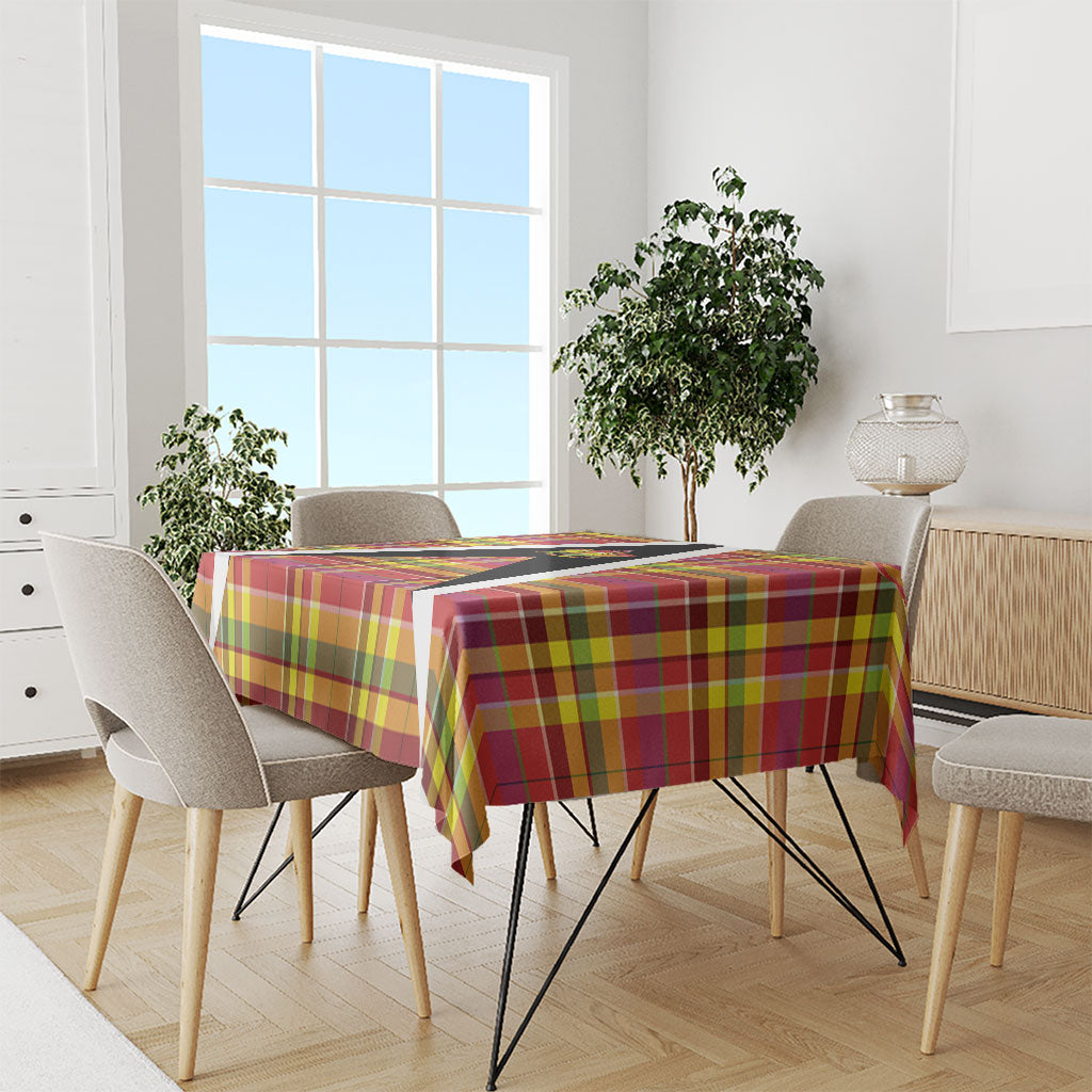 Saint Lucia Creole Day Tablecloth Madras Pattern Flag Style