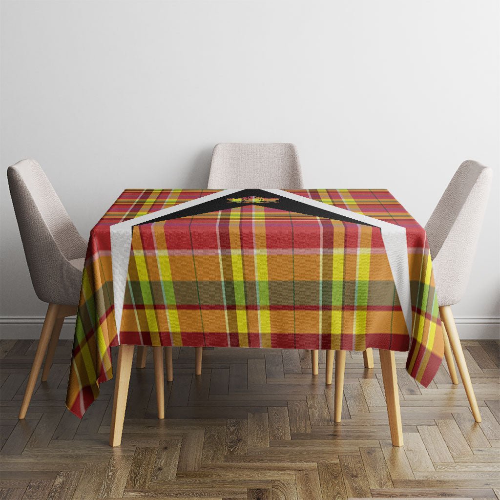 Saint Lucia Creole Day Tablecloth Madras Pattern Flag Style