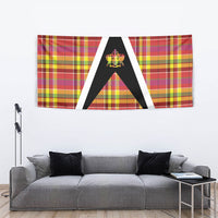 Saint Lucia Creole Day Tapestry Madras Pattern Flag Style