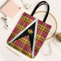 Saint Lucia Creole Day Tote Bag Madras Pattern Flag Style