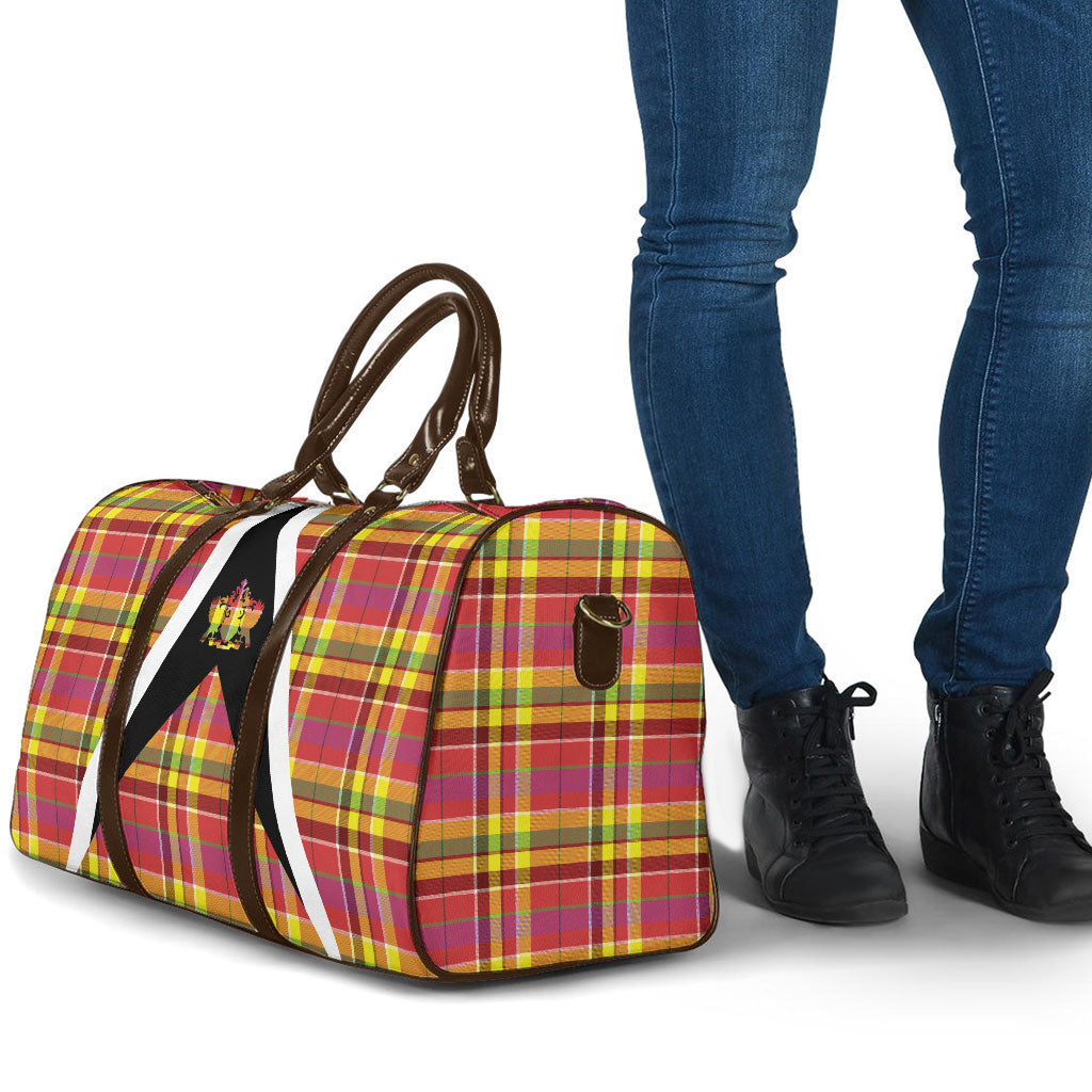 Saint Lucia Creole Day Travel Bag Madras Pattern Flag Style