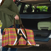 Saint Lucia Creole Day Travel Bag Madras Pattern Flag Style